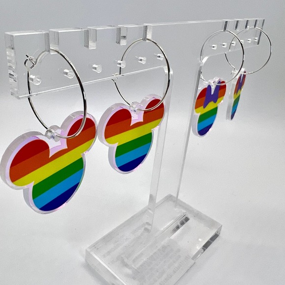 Mickey & Minnie Rainbow Earrings - Pride Earrings - Disney Inspired Earrings - Picture 7 of 10
